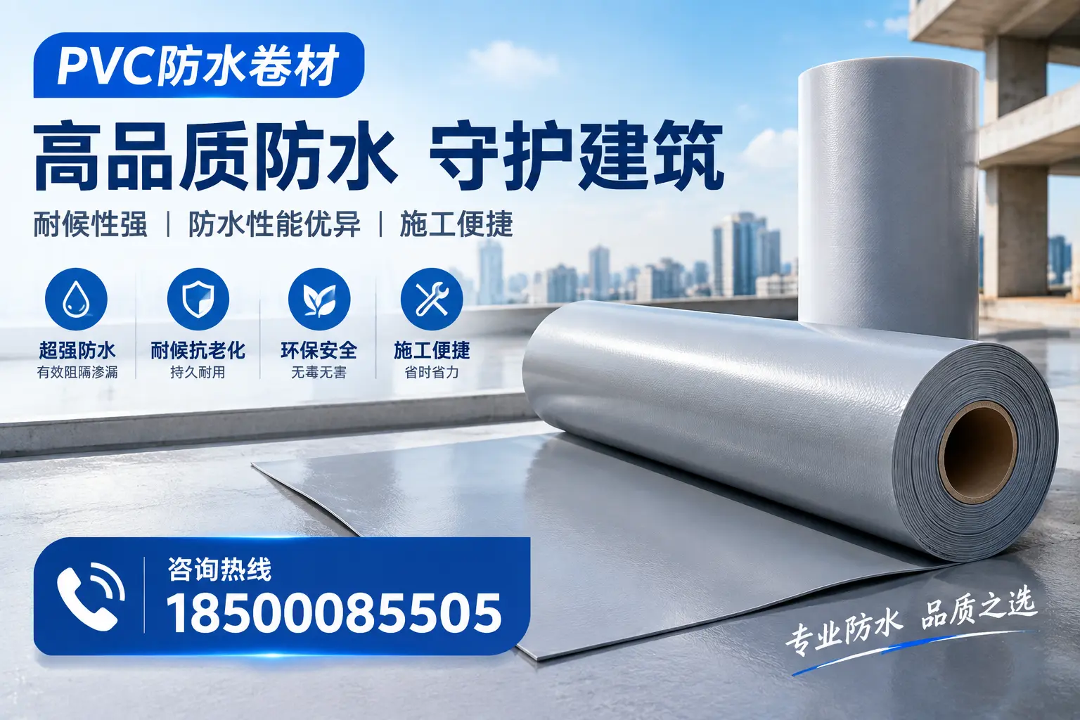PVC防水卷材的防水效果评测,适合泉州的科学依据
